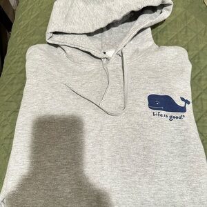 Life Is Good Heather Gray Hoodie